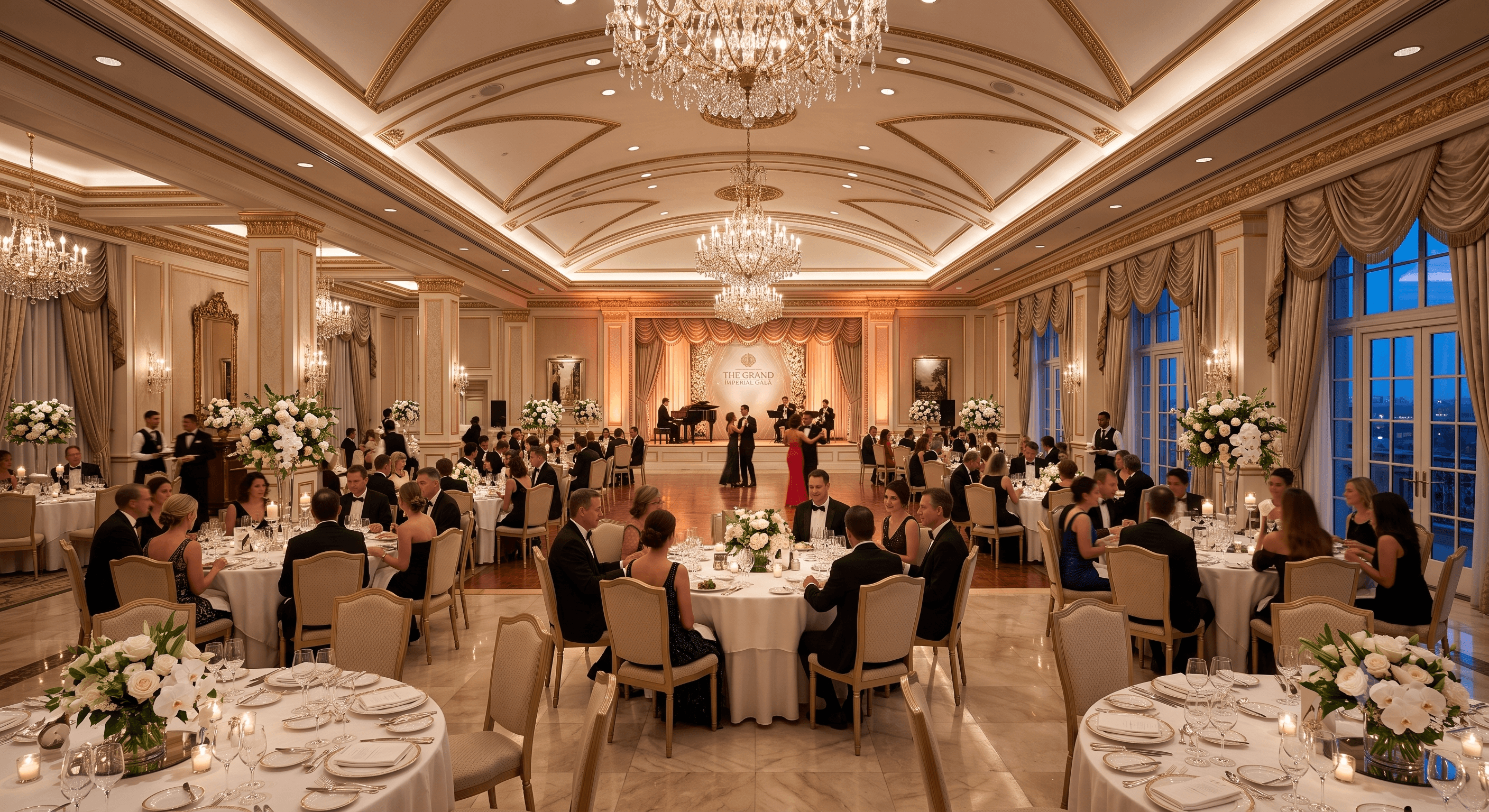 Luxury hotel ballroom event