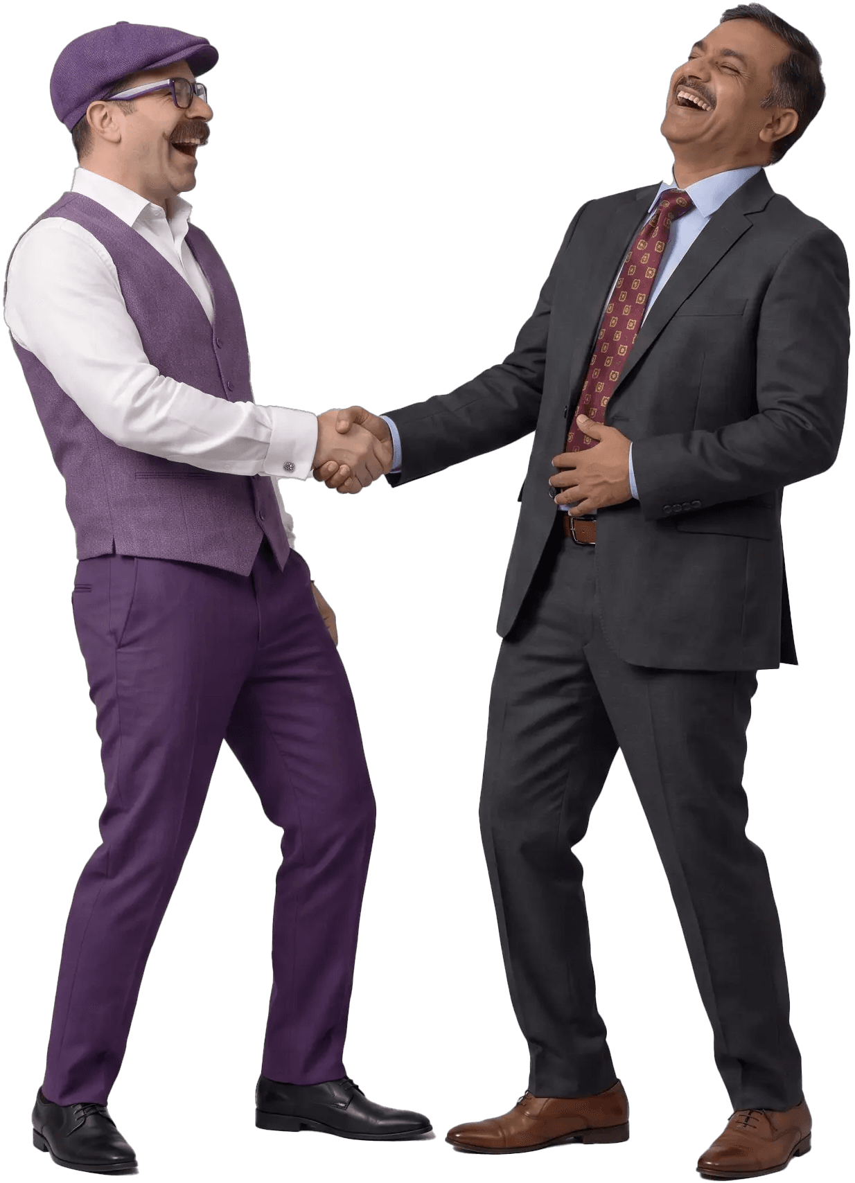 Brandaddy mascots shaking hands